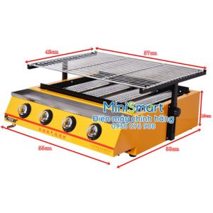 Bếp nướng hàu bằng gas loại 4 đầu đốt dài ET-K255 chính hãng Eton