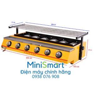 Bếp nướng thịt & hải sản bằng gas loại 6 đầu đốt ngắn ET-K233 chính hãng Eton