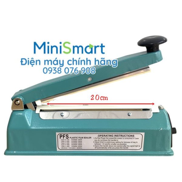 Máy hàn miệng bao bì nilon PFS 200 vỏ sắt sơn tĩnh điện